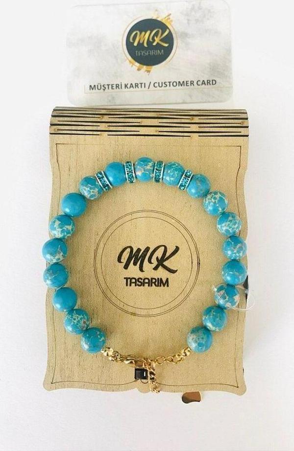 MK TASARIM GERÇEK VARİSİT TAŞI BİLEKLİK MK.35.1 - Image 1