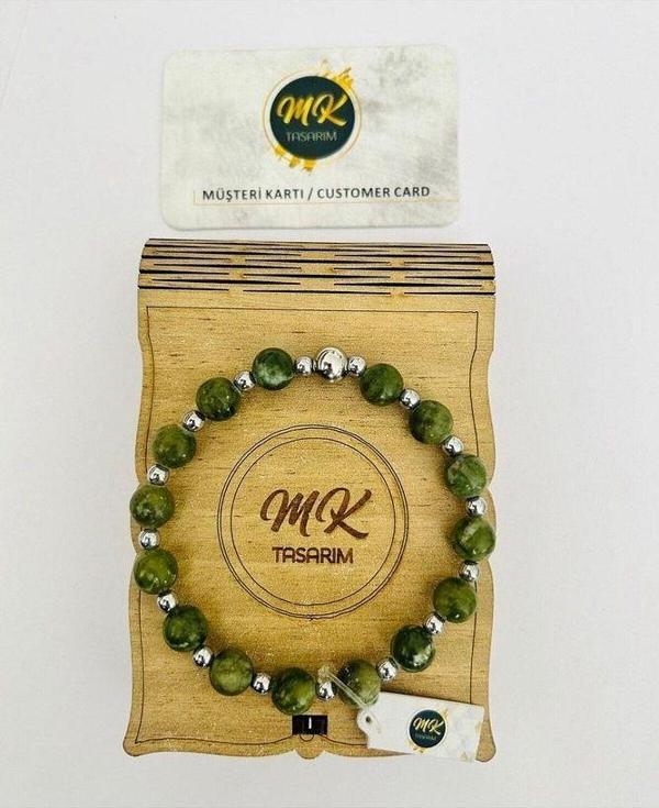 GERÇEK YEŞİM TAŞI BİLEKLİK MK.020.017 - Image 1