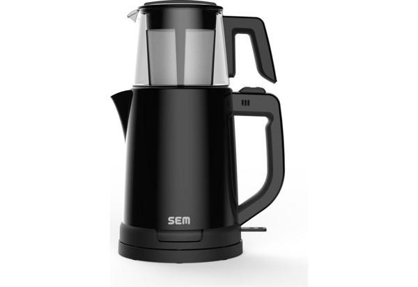 Sem SD716 Armoni Cam Demlik Çay Makinası - Siyah - Image 1