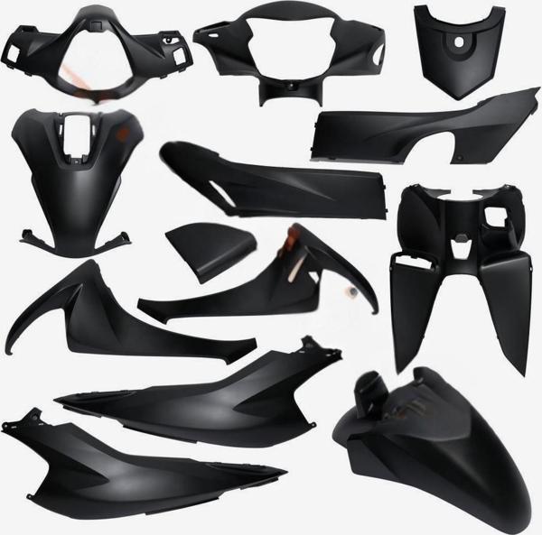 HONDA DIO MAT SİYAH KAPORTA SETİ MONERO - Image 1