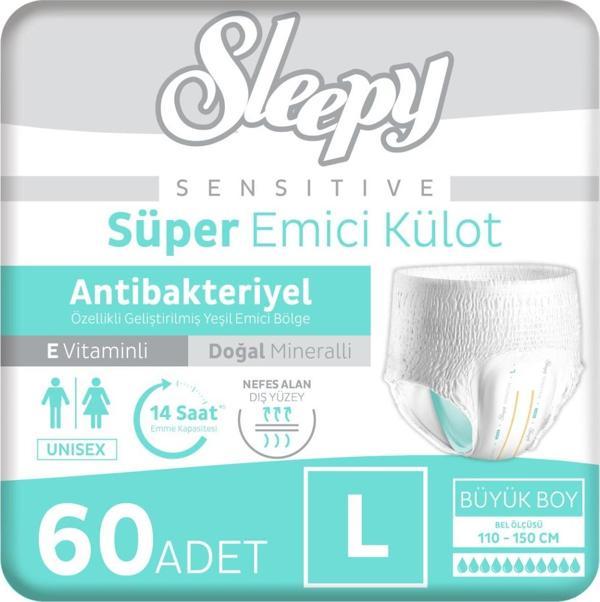 Sleepy Sensitive Antibakteriyel Emici Külot Large 30x2 60 Adet - Image 1