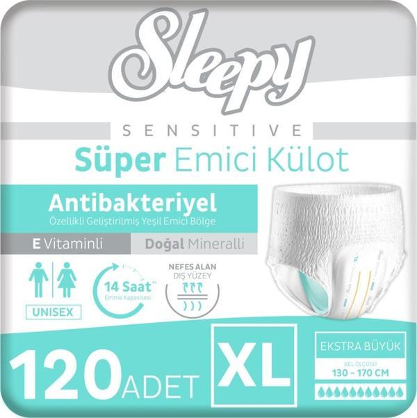 Sleepy Sensitive Antibakteriyel Emici Külot Xlarge 30x4 120 Adet - Image 1