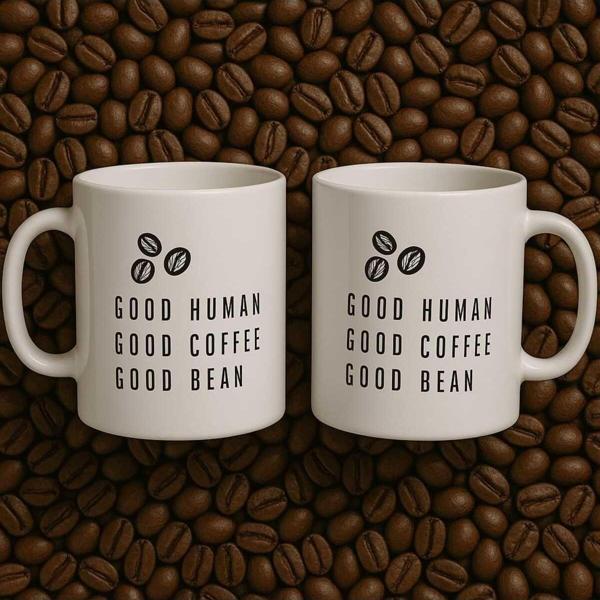 Vestron Coffee Works Kahve Kupası Beyaz Bardak 2 Adet (Coffee Mug White Ceramic Cup 370 Ml) - Image 1