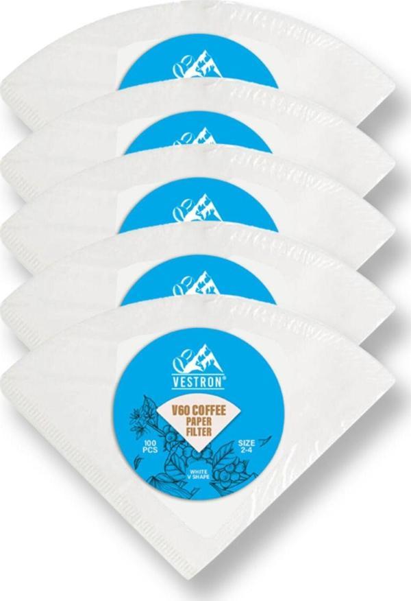 Vestron V60 Filtre Kağıdı Eko Set (5*100 Adet) Vcw - Image 1