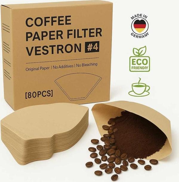 Vestron Filtre Kahve Kağıdı No:4 80'Li (1 Paket 80 Adet) Vcw - Image 1