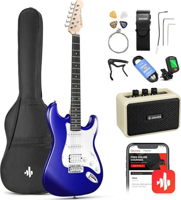 Donner DST-100L ST Elektro Gitar (Sapphire Blue) - Image 1