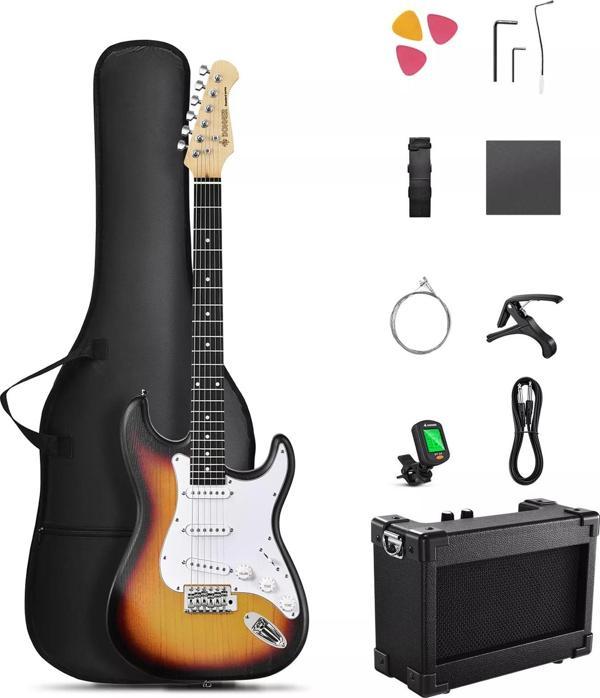 Donner DST-80 ST Elektro Gitar Seti (Sunburst) - Image 1
