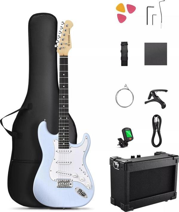 Donner DST-80 ST Elektro Gitar Seti (Sonic Blue) - Image 1