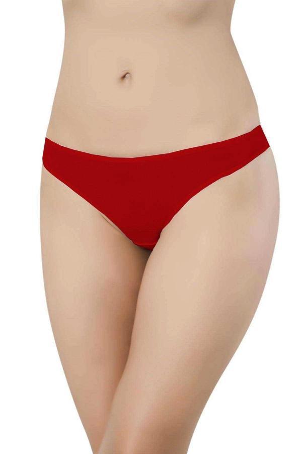8 adet Süper Eko Set Likralı Kadın Slip Külot Kırmızı Gri - Image 1
