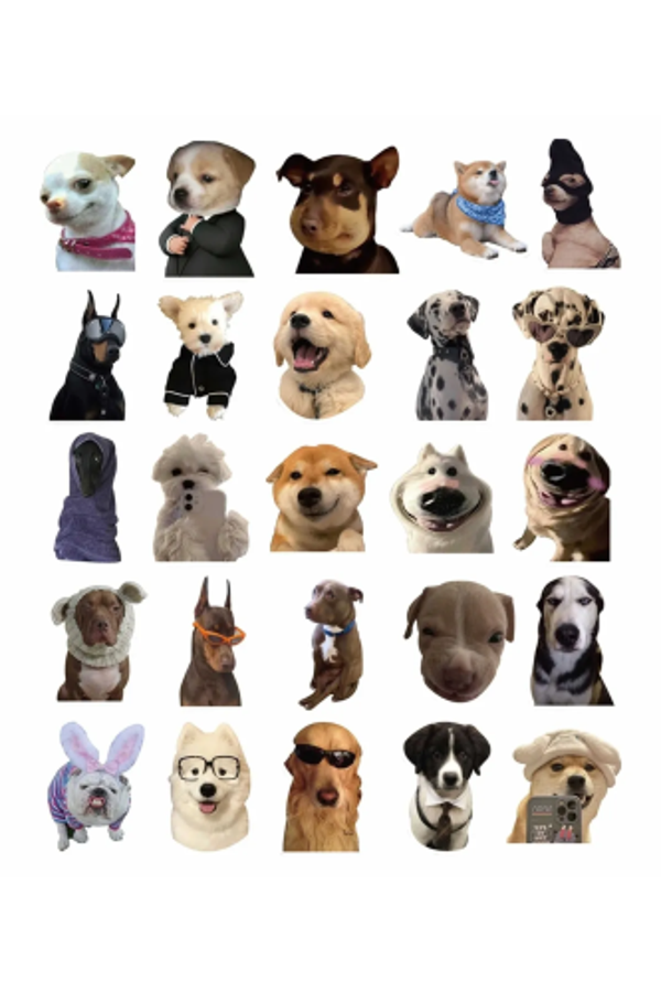 Büro Ev Ofis Bilgisayarı için Macbook Notebook Laptop Köpekcikler Sticker Seti - Image 1