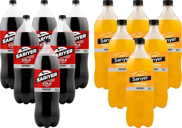 Sarıyer Kola ve Portakal 1 lt Şekersiz x 12 li Karma Koli - Image 1