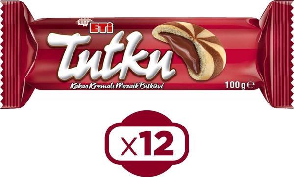 Eti Tutku Kakao Kremalı Mozaik Bisküvi 100 Gr x 12 Adet - Image 1