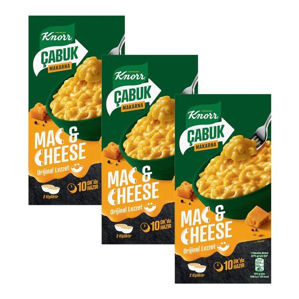 Knorr Çabuk Mac & Cheese Peynirli Makarna 212 Gr x 3 Adet - Image 1