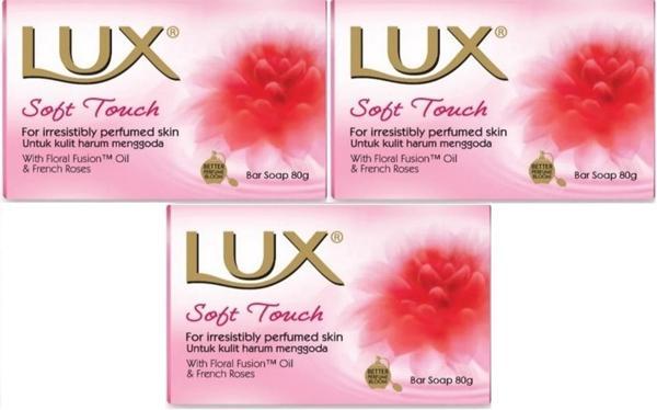 Lux Sabun 80GR Soft Touch (Yumuşak Dokunuş) (3 Lü Set) - Image 1