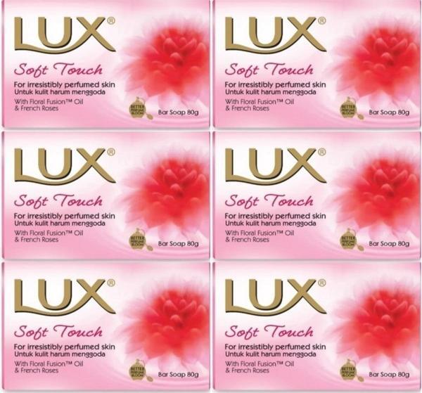 Lux Sabun 80GR Soft Touch (Yumuşak Dokunuş) (6 Lı Set) - Image 1
