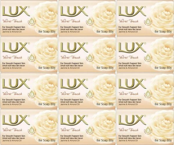 Lux Sabun 80GR Velvet Touch (Kadife Dokunuş) (12 Li Set) - Image 1