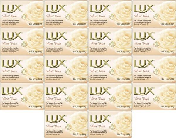 Lux Sabun 80GR Velvet Touch (Kadife Dokunuş) (18 Li Set) - Image 1
