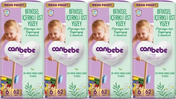 Canbebe Bebek Bezi Beden:6 (15-27KG) Exstra Large 248 Adet Mega Avantaj Fırsat Pk - Image 1