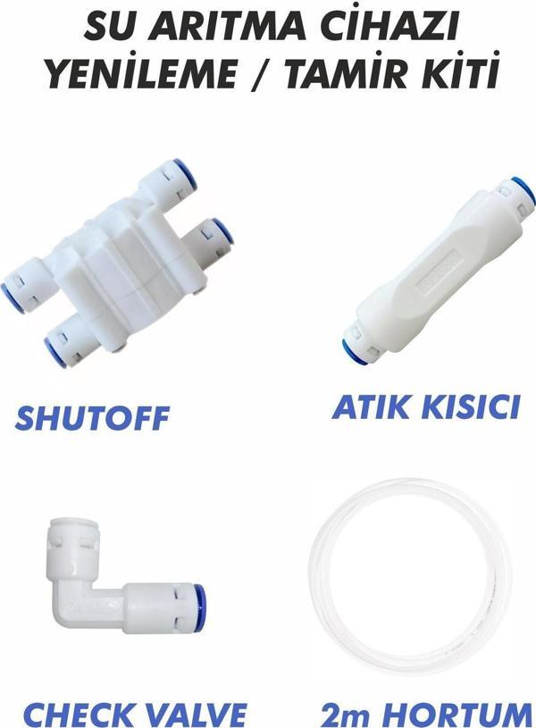 Piksel Aqua Su Arıtma Cihazı Yenileme Tamir Kiti Shutoff Chekvalf Atık Kısıcı - Image 1