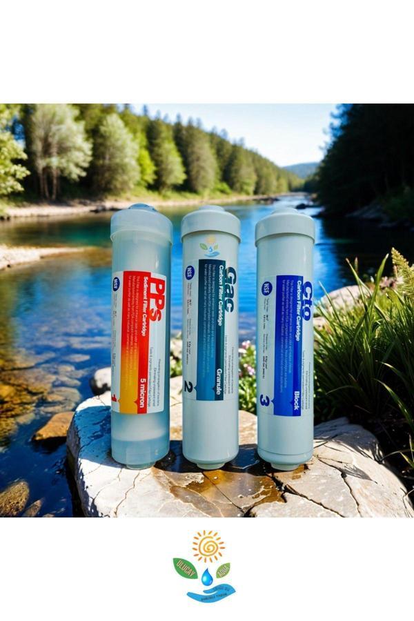 Ulucay Aqua Su Arıtma Filtresi Tüm Kapalı Kasa Marka Arıtmalara Uyumlu Nsf Ve Fda Onaylı 3'Lü Ön Filtre Seti - Image 1