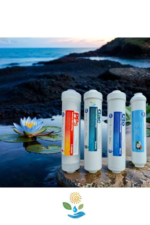 Ulucay Aqua Su Arıtma Cihazı Filtresi Tüm Kapalı Kasa Markalara (Lg-İhlas) Uyumlu Nsf Ve Fda Onaylı 4'Lü Filtre - Image 1