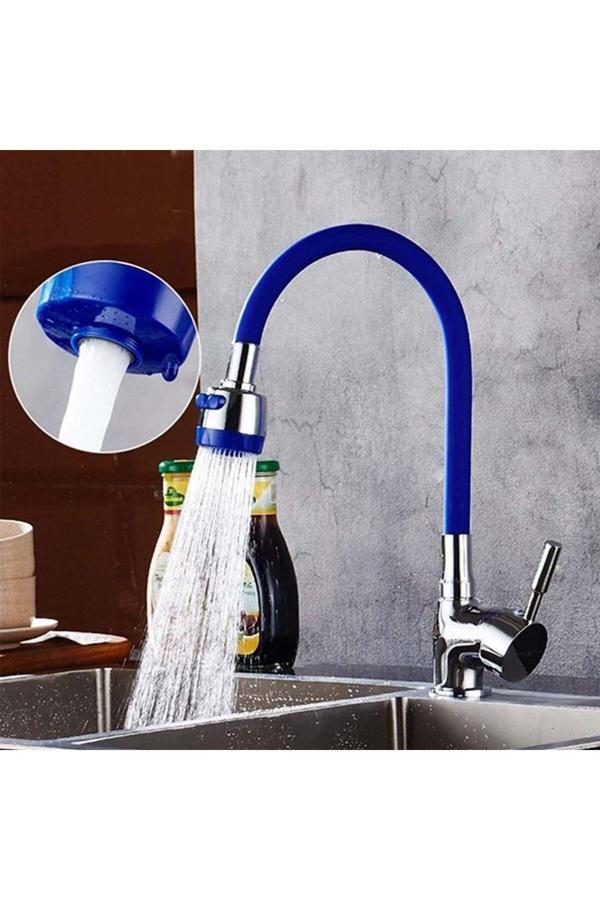 Minik Shop Oynar Başlıklı Tasarruflu Kubar Musluk Borusu Ve Başlığı Mavi (K0) - Image 1