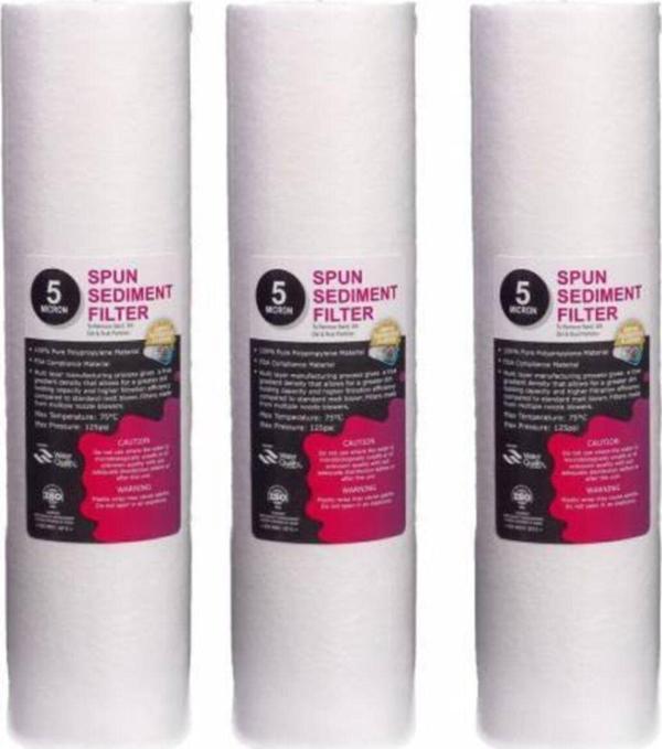 Aqualine Su Arıtma Cihazı Filtresi 3Lü 5 Mikron Sediment Filtre Seti - Image 1