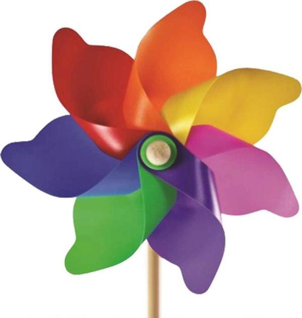 Nessiworld 7 Kanat 30 cm Gök Kuşağı Rüzgar Gülü - Image 1