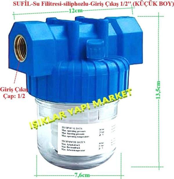 Sufil Su Filitresi-Su Sayaç Filtresi-Siliphozlu-Giriş Çıkış 1/2'' (Küçük Boy) - Image 1