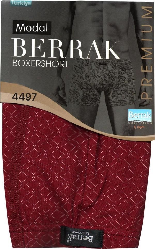 Erkek Likralı Beli İnce Lastikli Modal 3 Lü Boxer Berrak-4497 - Image 1