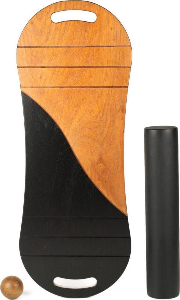 Wood Stone Art Denge Tahtası Çift Fonksiyonlu- Balance Board Gym Board Rocket Board 73 X 28 Cm - Image 1