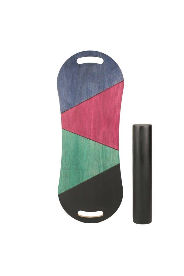 Wood Stone Art Renkli Denge Tahtası – Sörf Eğitim Tahtası – Kaykay Eğitim Tahtası – Balance Board – Roller Board - Image 1