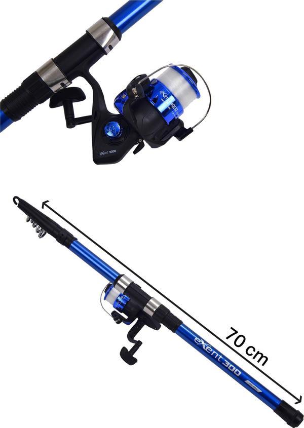 Exent 7 Kademeli 4000 Sarım Hobi Kıyı Olta Takımı - 300 cm (Kamış ve Motor) - Image 1