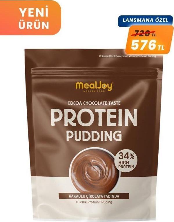 Mealjoy Protein PUDİNG 500 gr Yüksek Proteinli Kakaolu ve Çikolata Tadında - Image 1