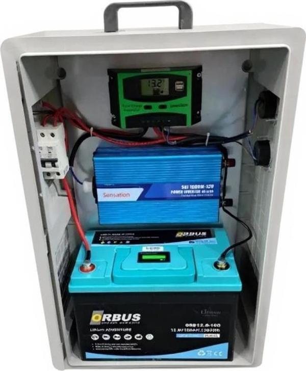 Lityum Güneş Enerji Paketi – 280W Panel 100Ah LiFePO4 Akü 1000W İnverterli Solar Sistem - Image 1