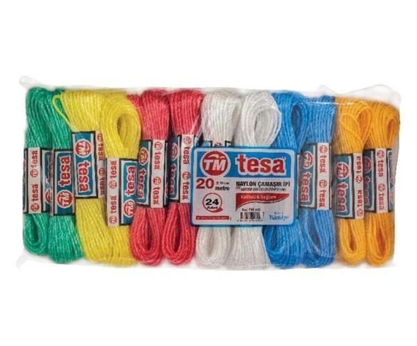 Temsan 20 Metre Naylon Çamaşır İpi 24'lü - Image 1