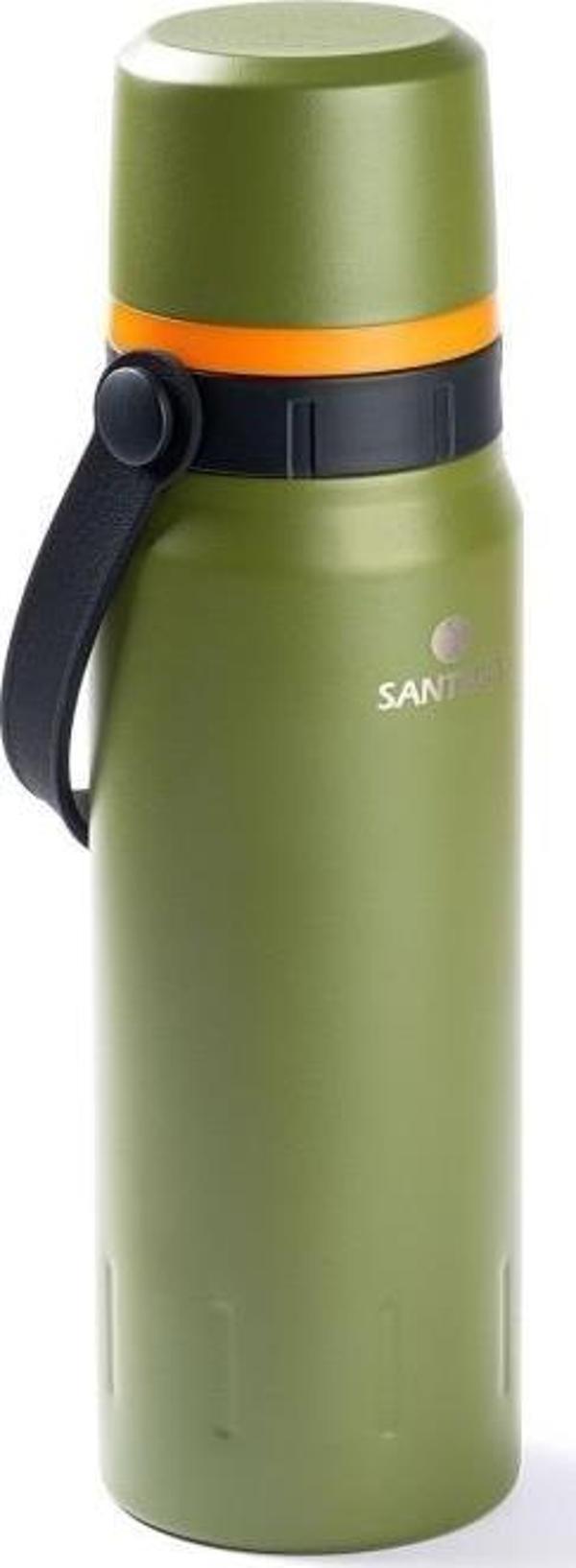 SANTECO YEŞİL ÇİFT KATMANLI  TUTACAKLI PASLANMAZ ÇELİK TERMOS 1.2L - Image 1