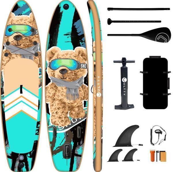 ULTTY Sup Paddle Board Seti (Şişme Paddle Board + Kürek + Pompa) Sup Board/Stand Up Paddle TURKUAZ 320-81-15 - Image 1