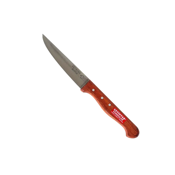 Paslanmaz Bursa Sebze Bıçağı 10 Cm, Ahşap Gül Sap - Image 1