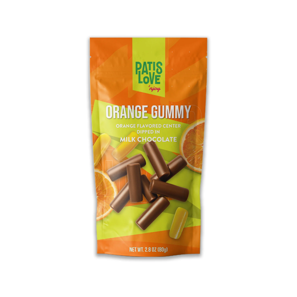 Patislove Sütlü Çikolata Kaplı Portakallı Yumuşak Şekerleme, 80G - Image 1
