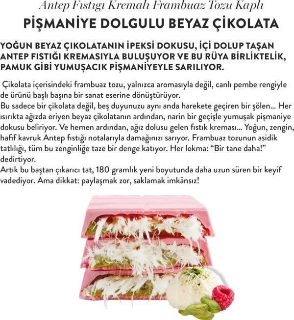 Patislove Antep Fıstığı Kremalı Ve Pişmaniye Dolgulu Frambuaz Tozlu Beyaz Çikolata, 180g - Image 1