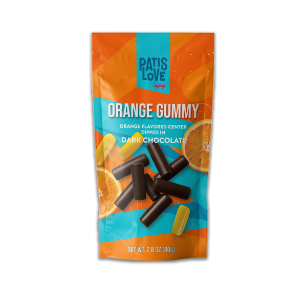 Patislove Bitter Çikolata Kaplı Portakallı Yumuşak Şekerleme, 80G - Image 1
