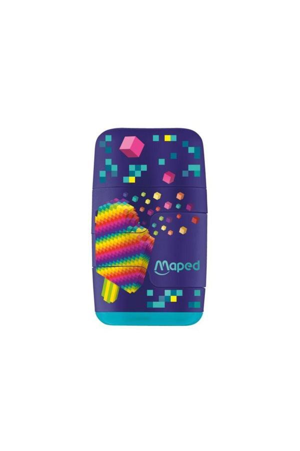 Maped Kalemtıraş Çift Delikli Silgili Connect Pixel Party 049223 (20 Li Paket) - Image 1