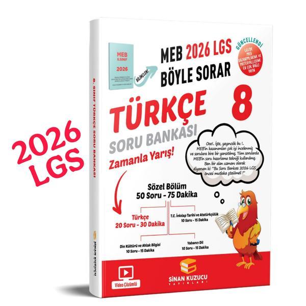8. Sınıf 2026 Lgs Meb Böyle Sorar TÜRKÇE Soru Bankası Video Çözümlü Sinan Kuzucu Yayınları - Sinan Kuzucu Yayınları - Image 1