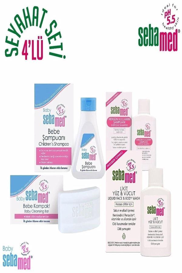 Sebamed Seyahat Seti 4'lü 1Adet 20gr Bebek Sabu-1Adet 20ml Bebek Şampuan-1Adet 20ml Everday Şampuanı-1Adet 20ml Likit - Image 1