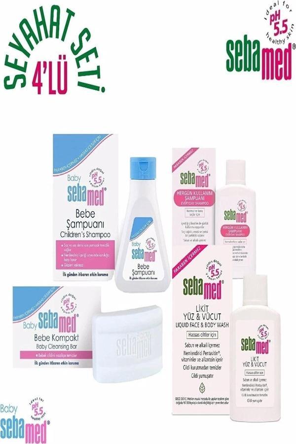 Sebamed Seyahat Seti 4'lü 1Adet 20gr Bebek Sabu-1Adet 20ml Bebek Şampuan-1Adet 20ml Everday Şampuanı-1Adet 20ml Likit - Image 1