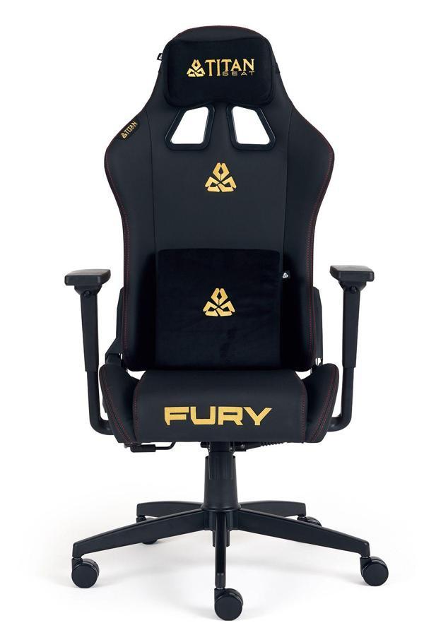 Titanseat Fury Leather Gold Oyuncu Koltuğu Siyah - Image 1
