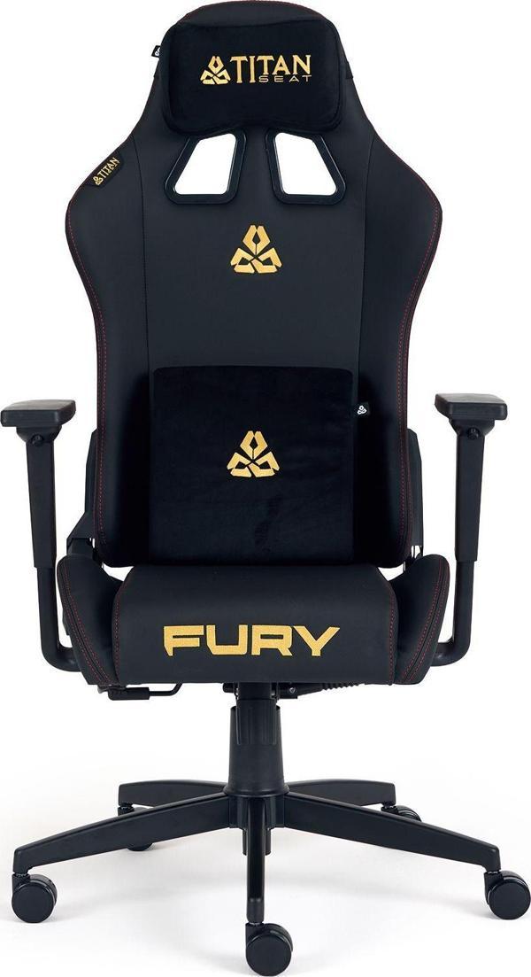 Titanseat Fury Leather Gold Oyuncu Koltuğu Siyah - Image 1