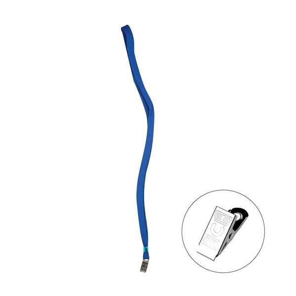 Bafix 3A 854 Yaka Kart Askı İpi Metal Klipsli Mavi Tekli (1 Adet) - Image 1