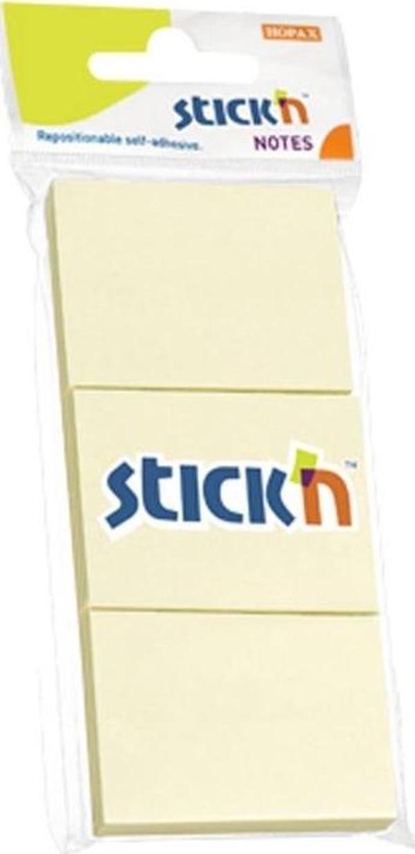 Hopax Stickn Yapışkanlı Not Kağıdı 100 Yaprak 38X51Mm Pastel Sarı 3 Lü 4-2112700-5001 - Image 1